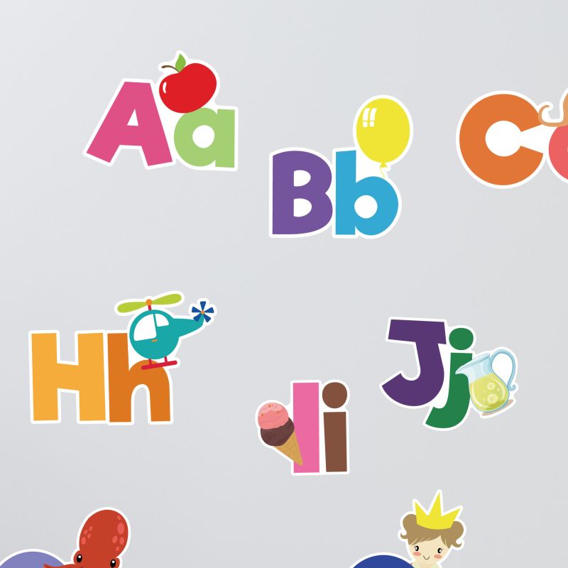 Alphabets & Numbers Wall Stickers