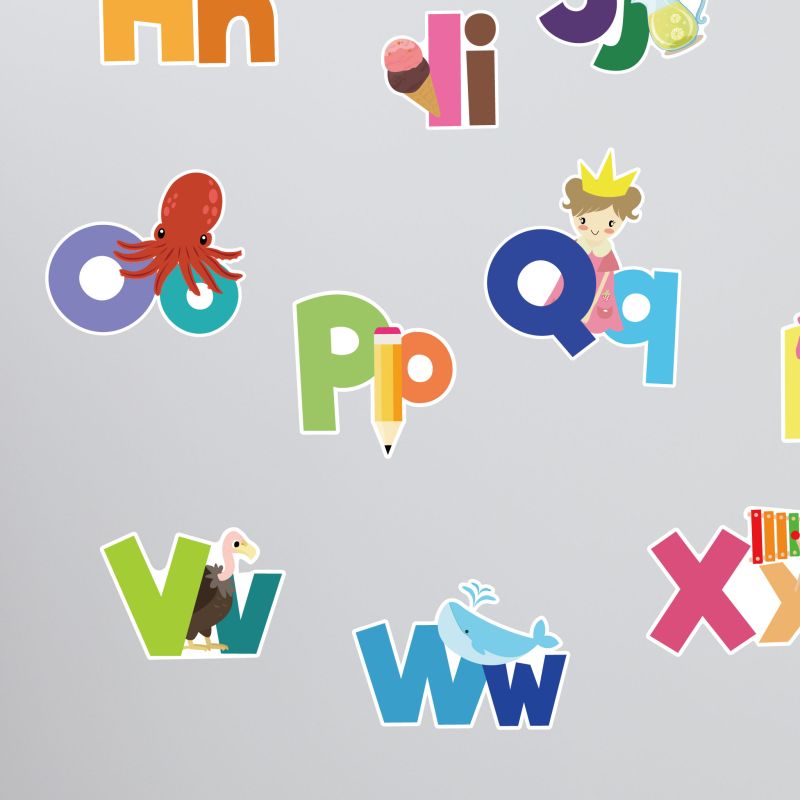 Alphabets & Numbers Wall Stickers