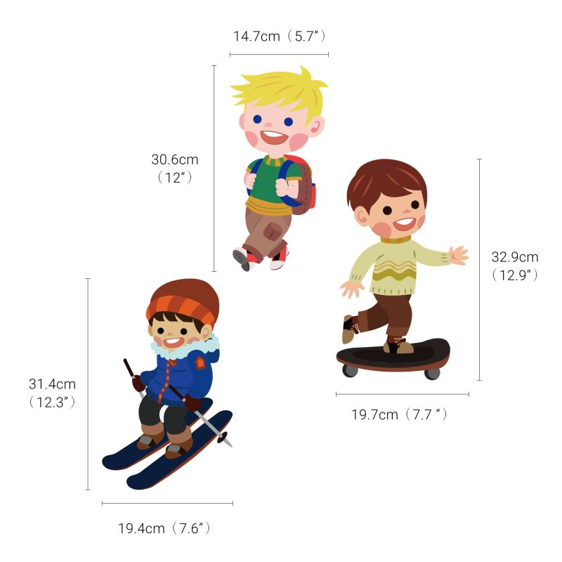 Boys In Seasons Wall Stickers