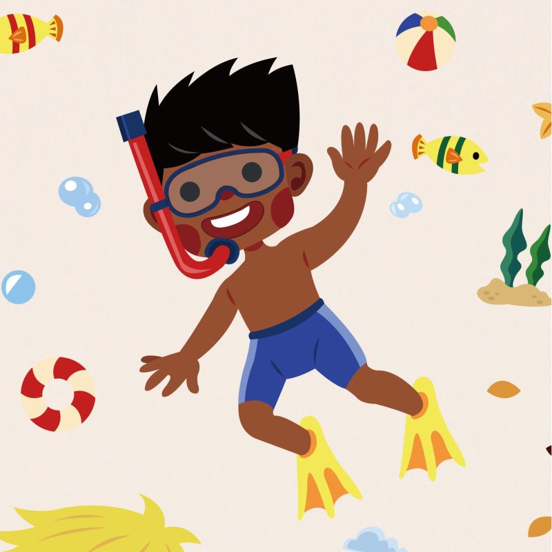 Boys In Seasons Wall Stickers