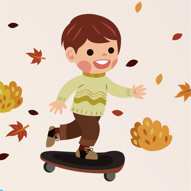 Boys In Seasons Wall Stickers