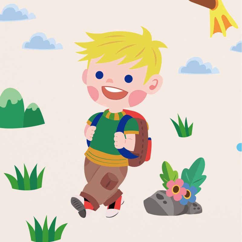 Boys In Seasons Wall Stickers