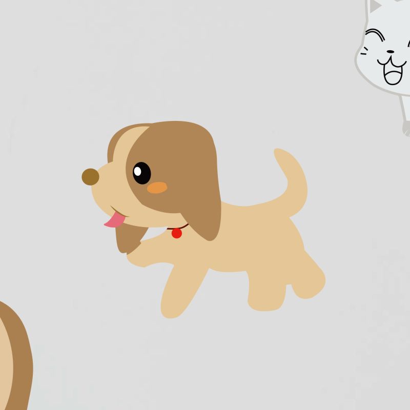 Cats & Dogs Wall Stickers