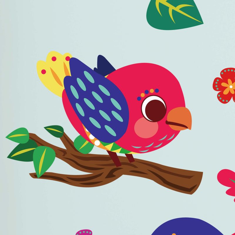Colourful Birds Family Wall Stickers