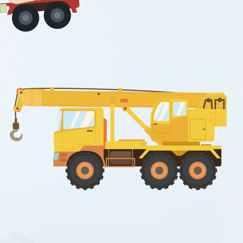 Construction Trucks Wall Stickers