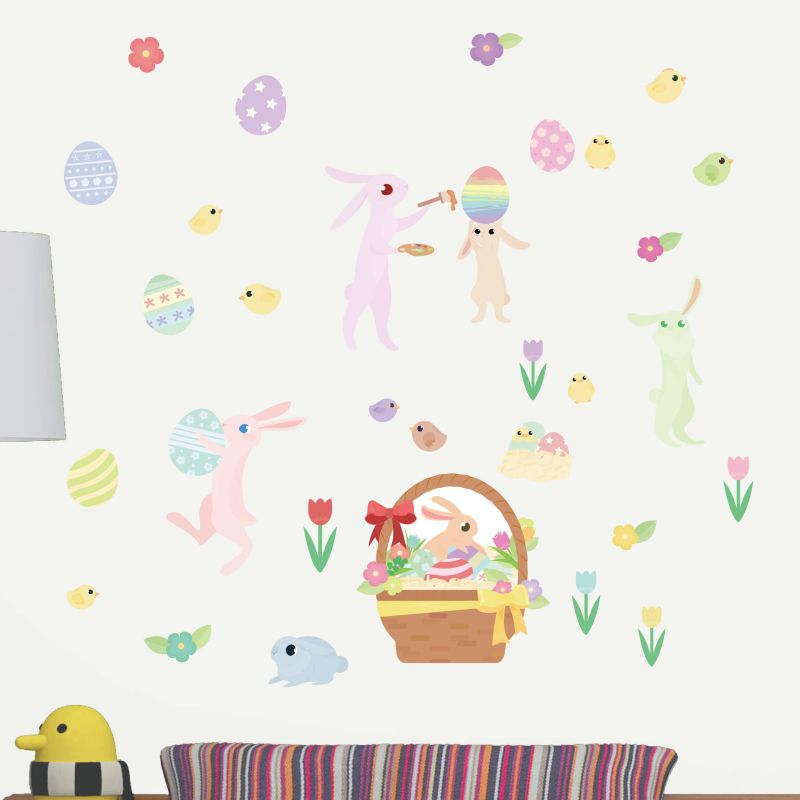 Easter Eggs & Bunnies Wall Stickers