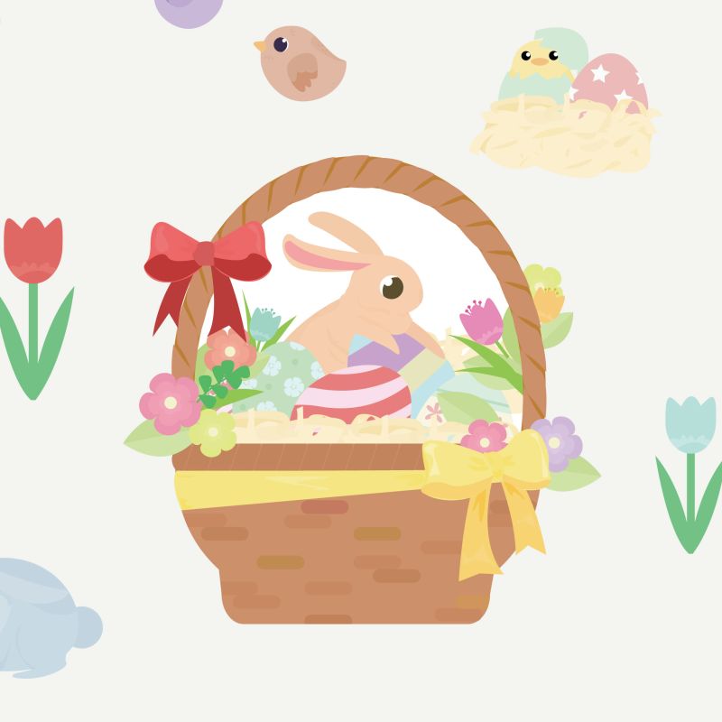 Easter Eggs & Bunnies Wall Stickers