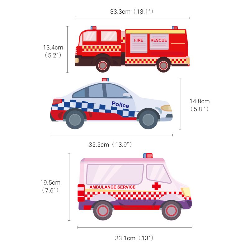 Emergency Cars Wall Stickers