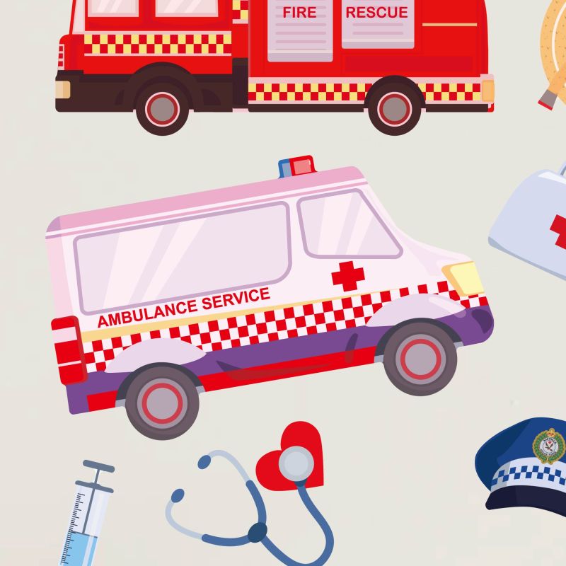 Emergency Cars Wall Stickers