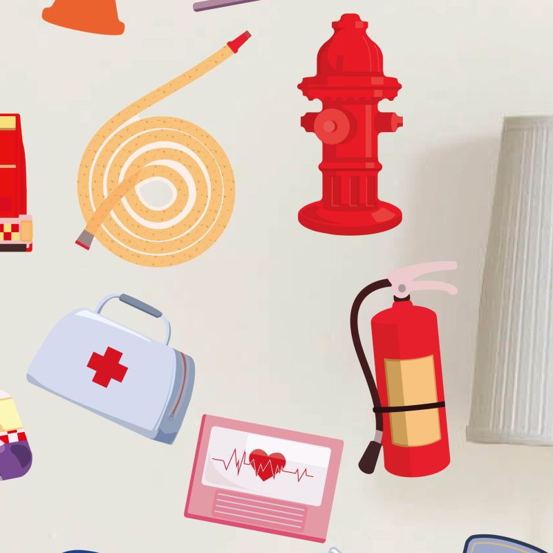 Emergency Cars Wall Stickers