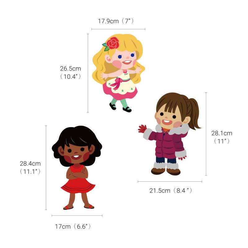 Girls In Seasons Wall Stickers