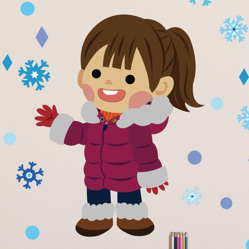 Girls In Seasons Wall Stickers