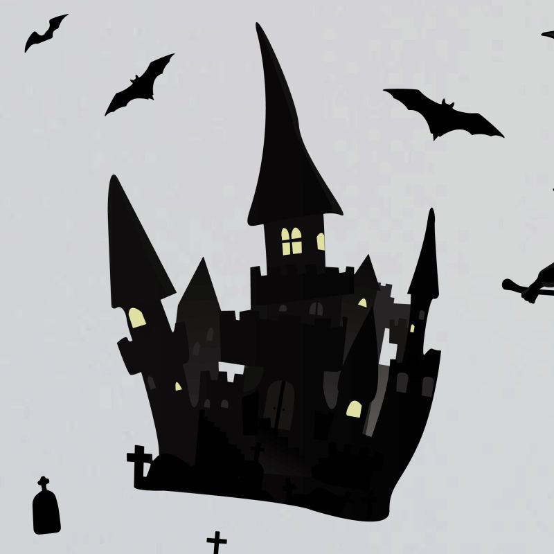 Halloween Castle Wall Stickers