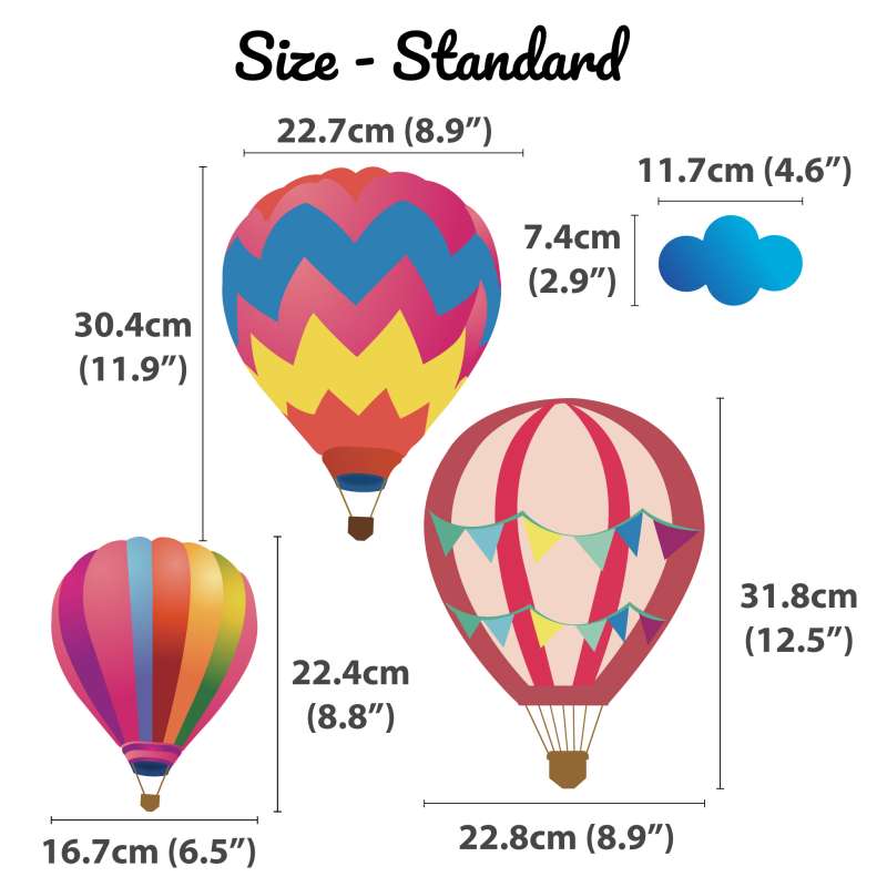 Hot Air Balloons Wall Stickers