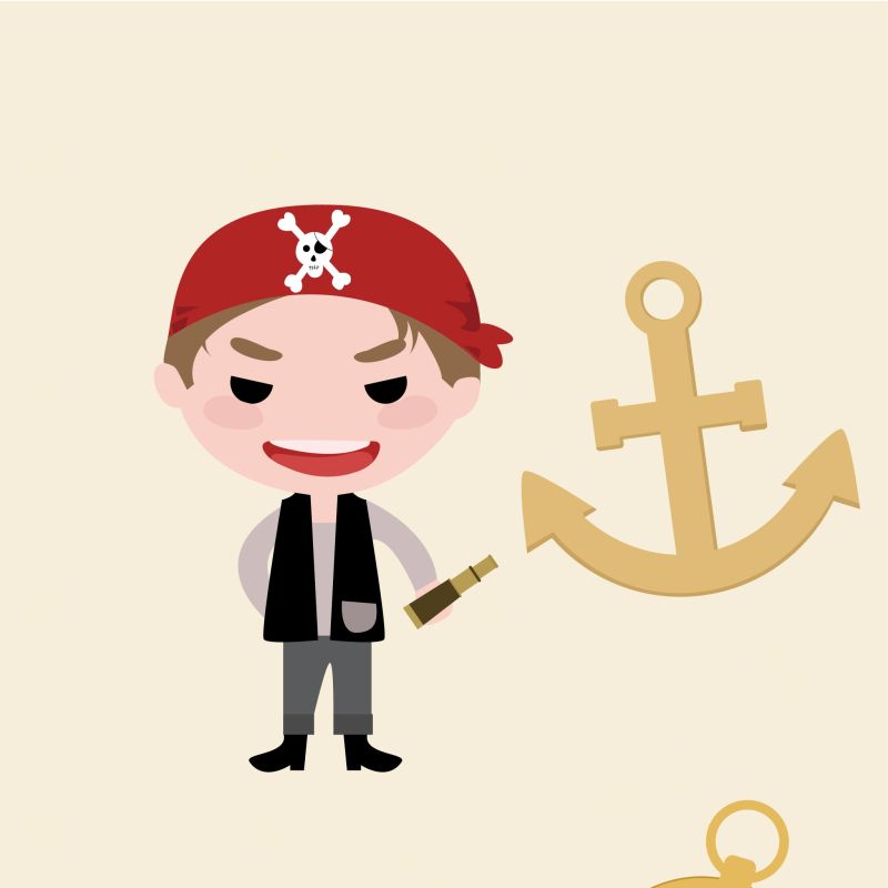 Pirate Ship Wall Stickers