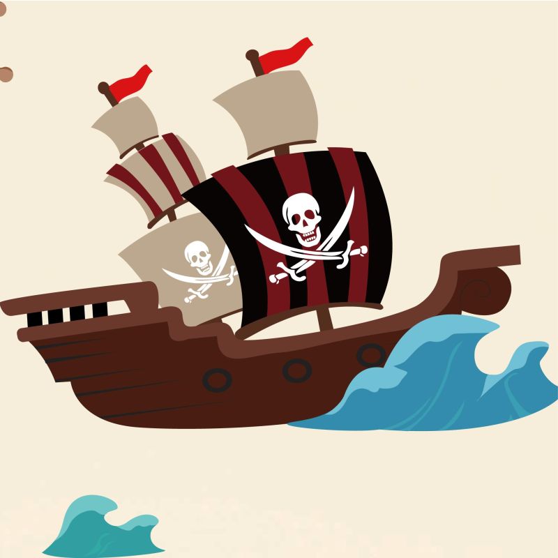 Pirate Ship Wall Stickers