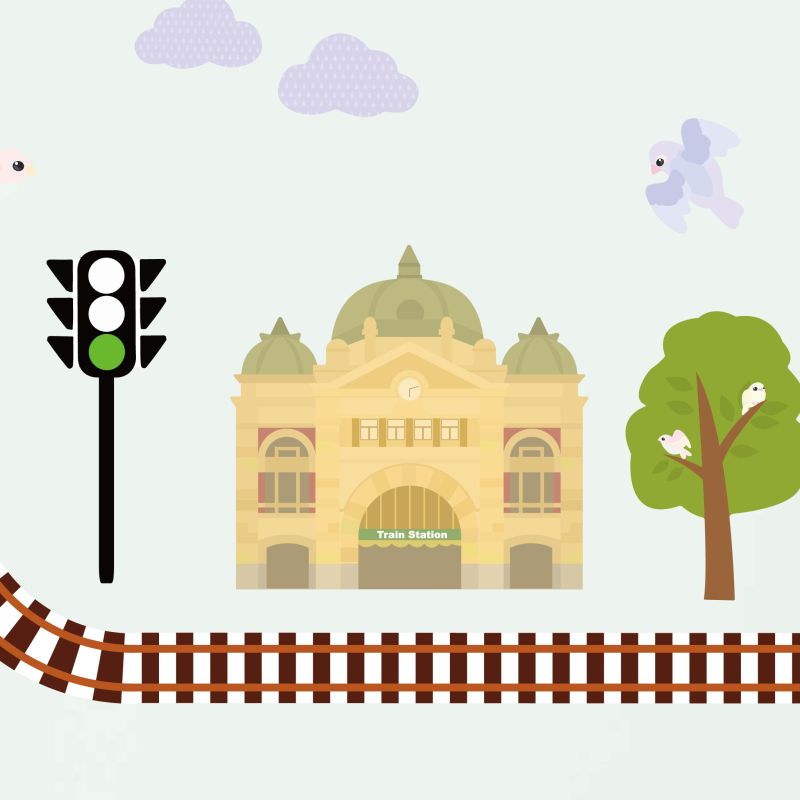 Trains & Tracks Wall Stickers