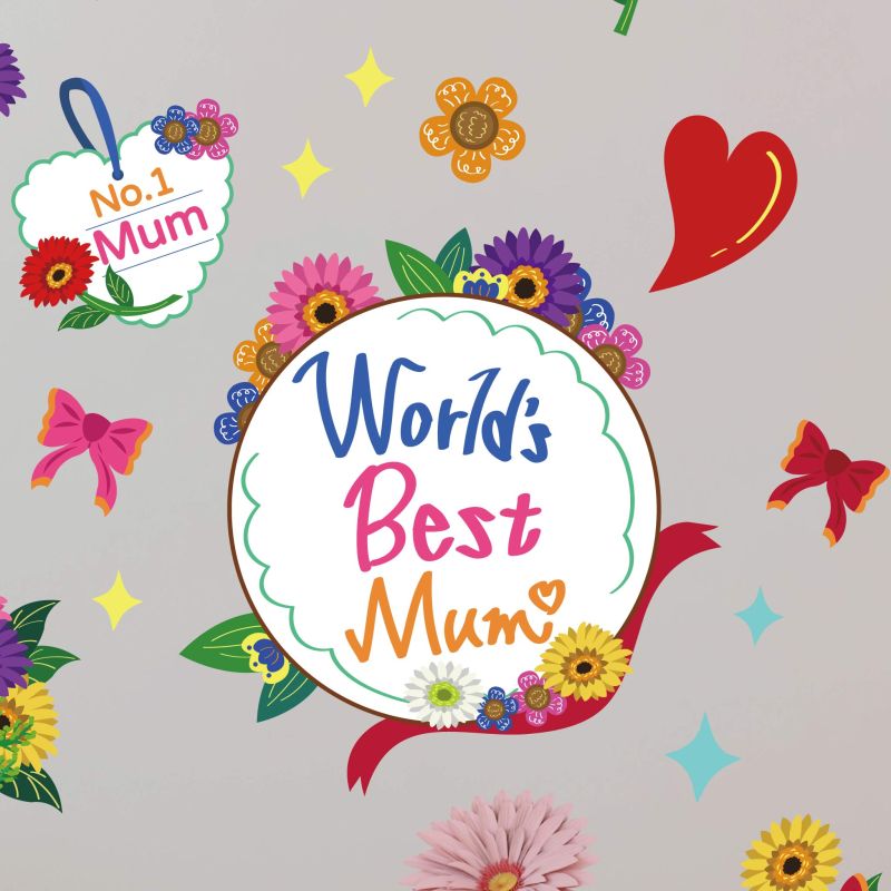 World's Best Mum Wall Stickers